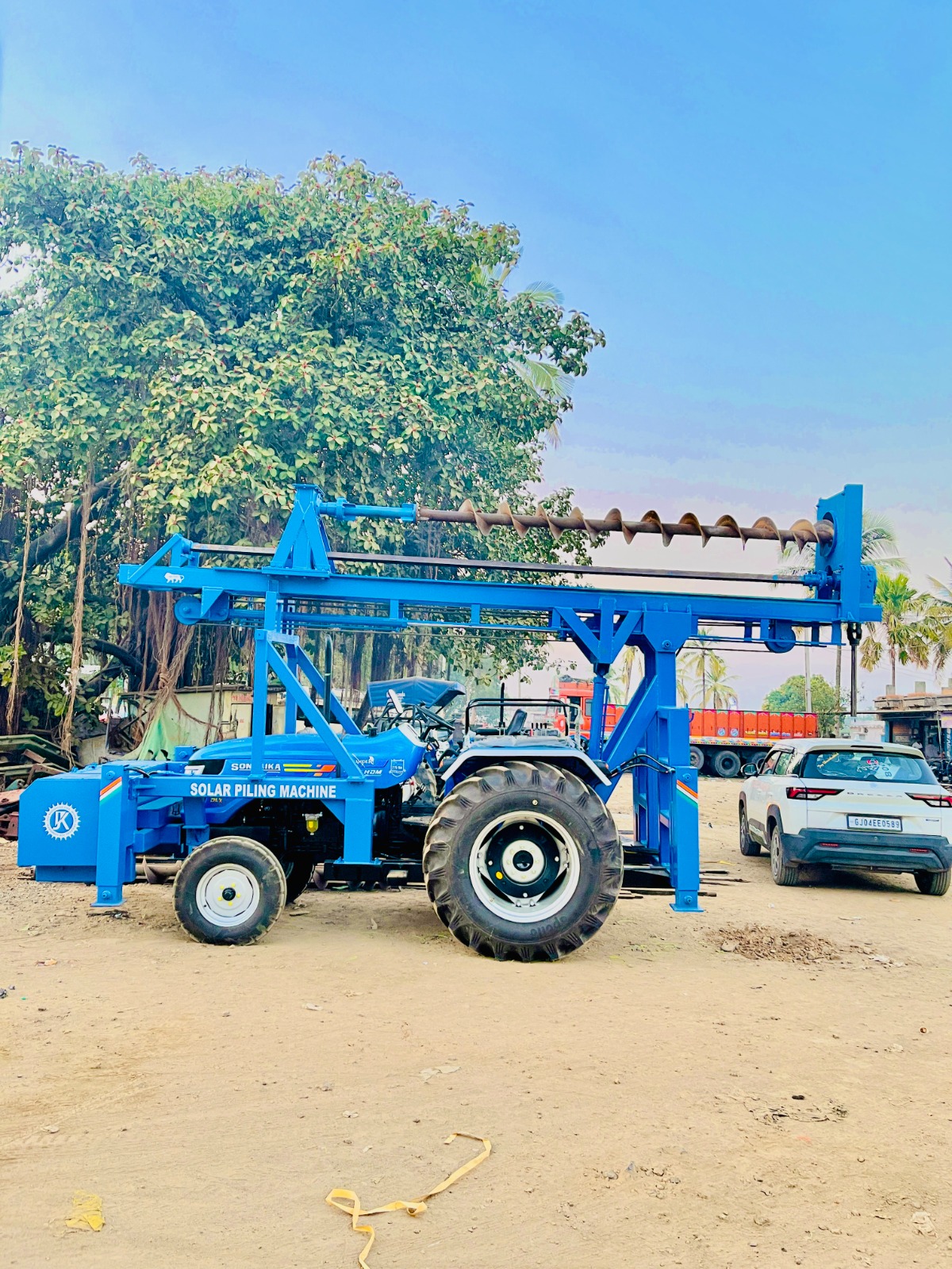 Tractor Mounted PTO Operated Piling Machine